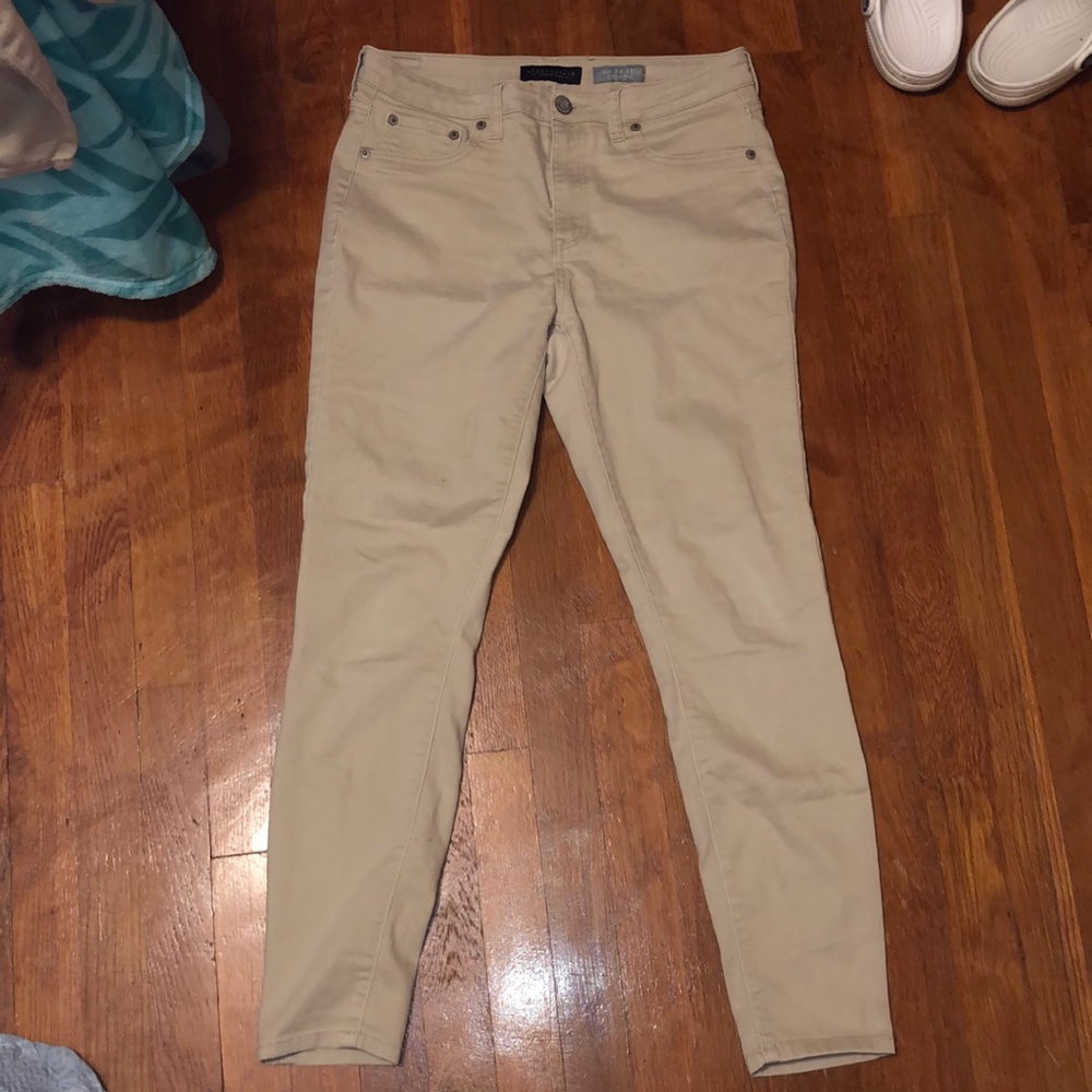 High waisted khaki pants